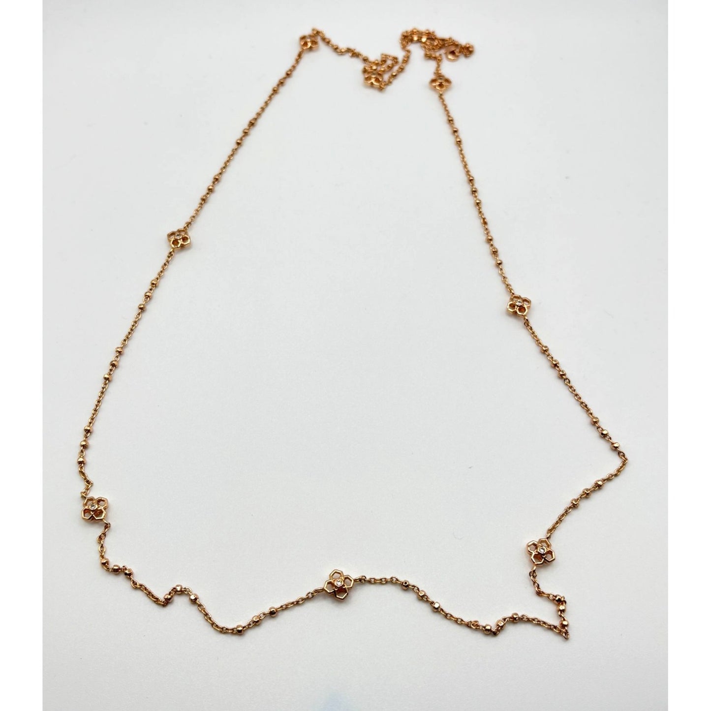 Kendra Scott Pink Gold Necklace With Delicate Flower Accents