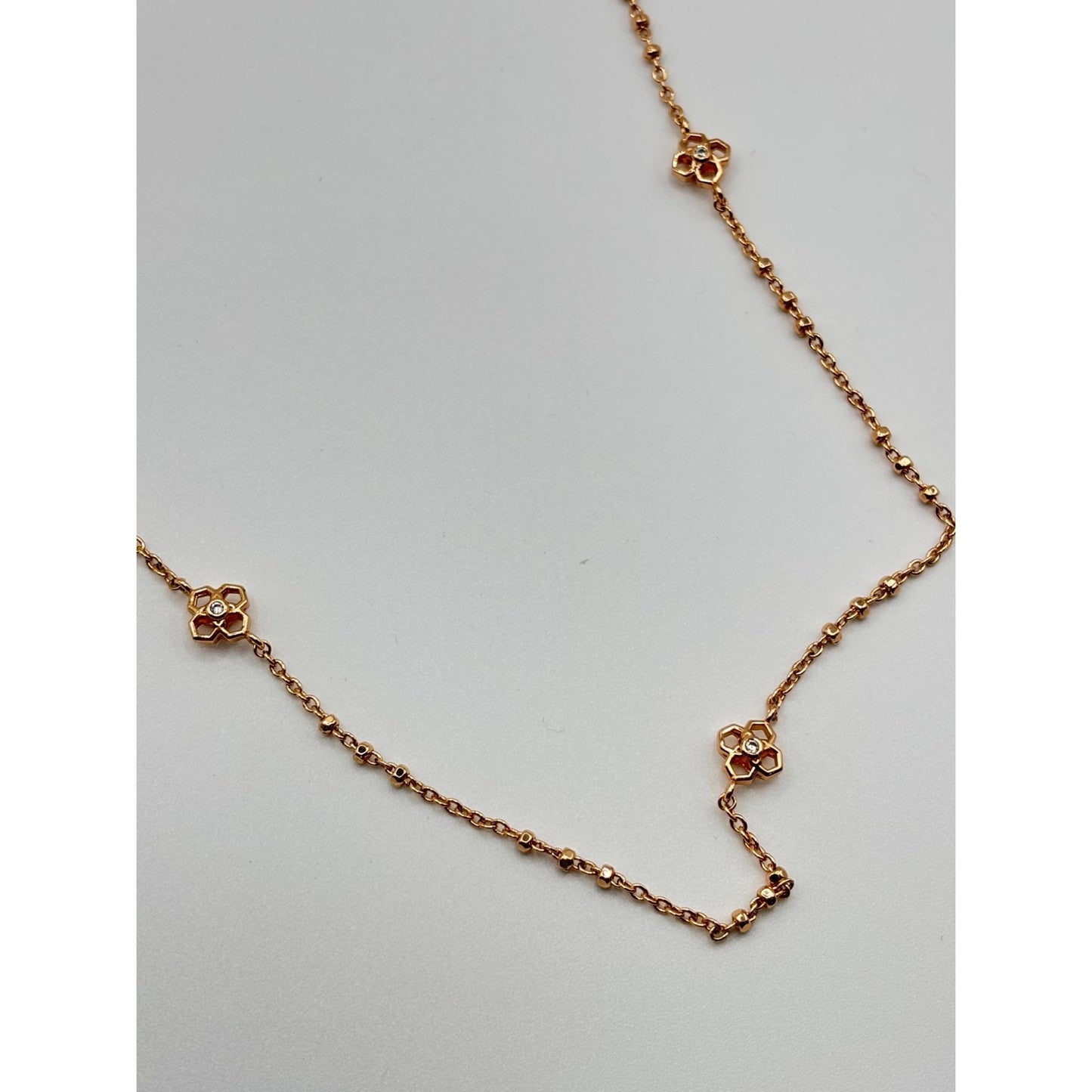 Kendra Scott Pink Gold Necklace With Delicate Flower Accents
