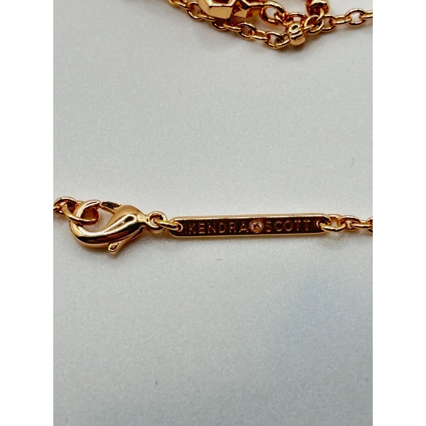 Kendra Scott Pink Gold Necklace With Delicate Flower Accents