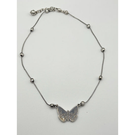 Brighton Retired Mariposa Butterfly Necklace Silver-Tone