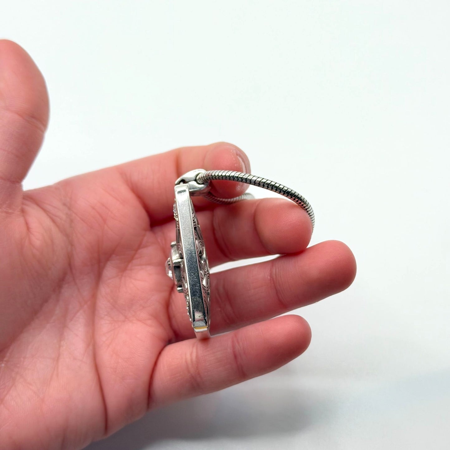 Brighton Serendipity Silver Necklace With Crystal Pendant