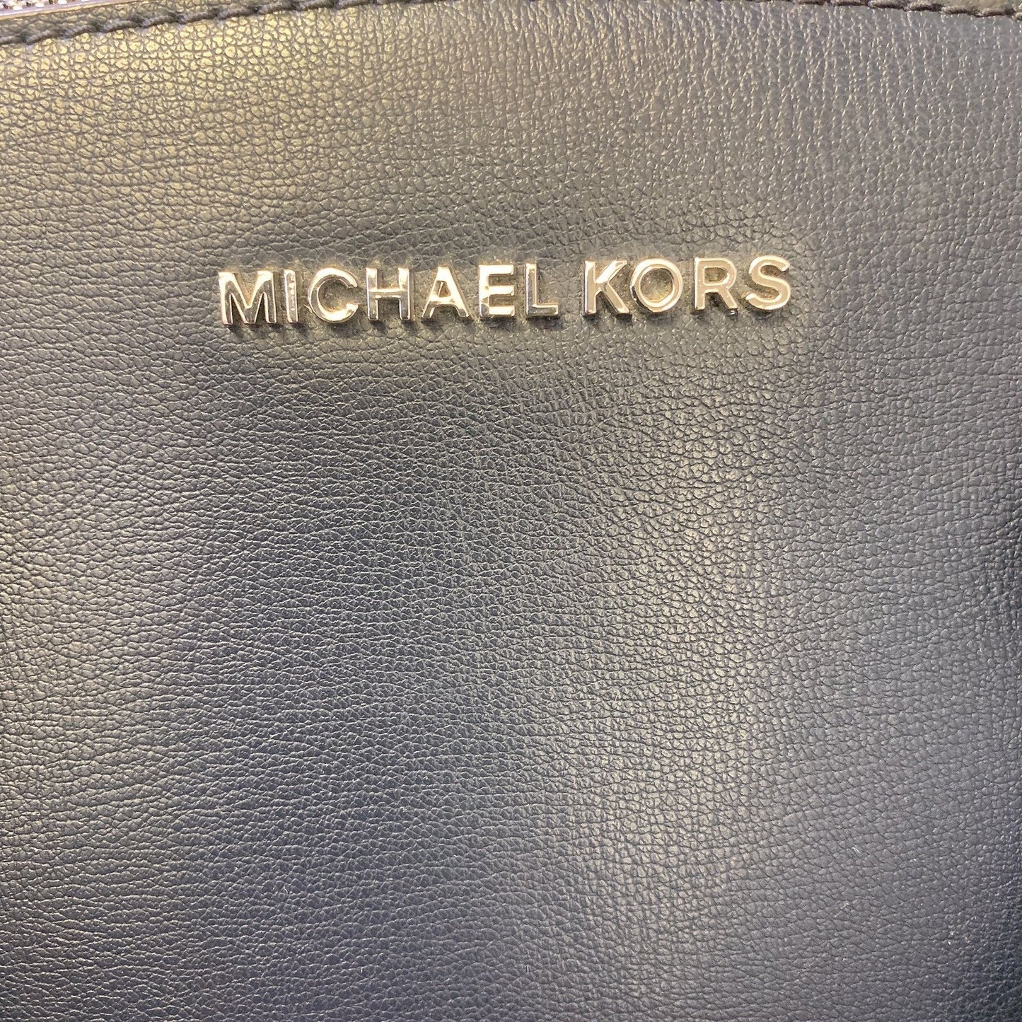 Michael Kors Navy Leather Shoulder Bag