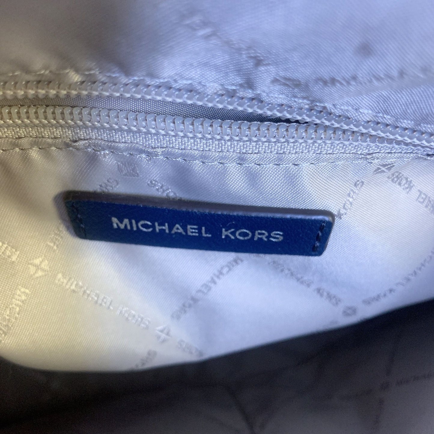 Michael Kors Navy Leather Shoulder Bag