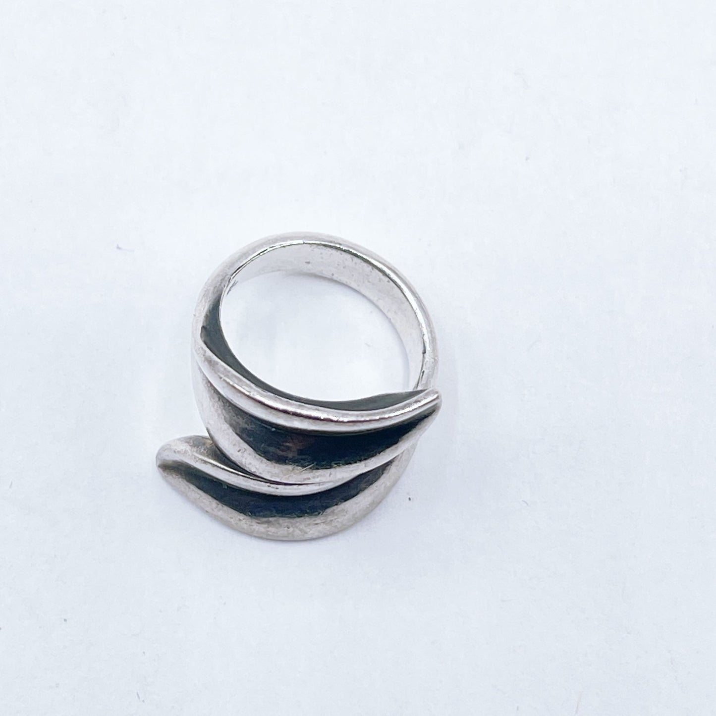 James Avery Retired Sterling Silver Leaf Wave Design Ring Vintage Piece 5