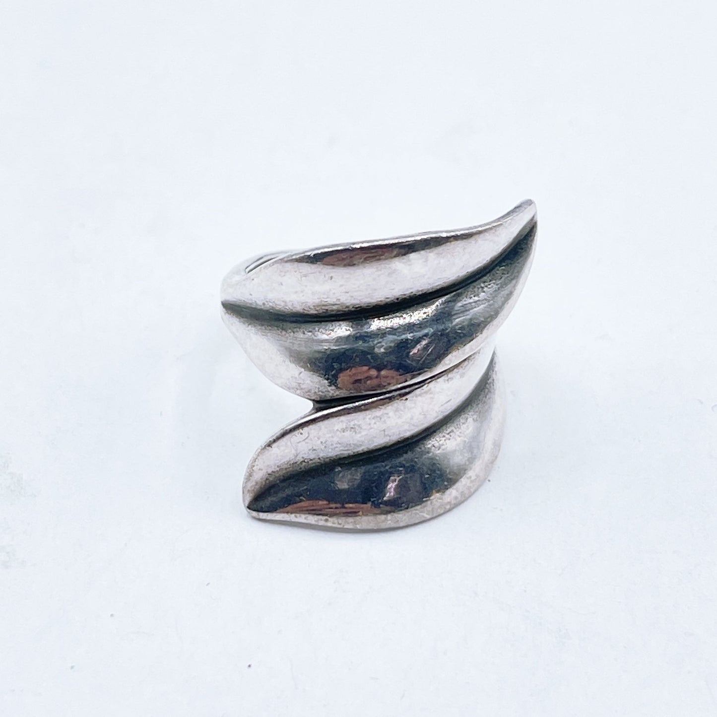 James Avery Retired Sterling Silver Leaf Wave Design Ring Vintage Piece 5