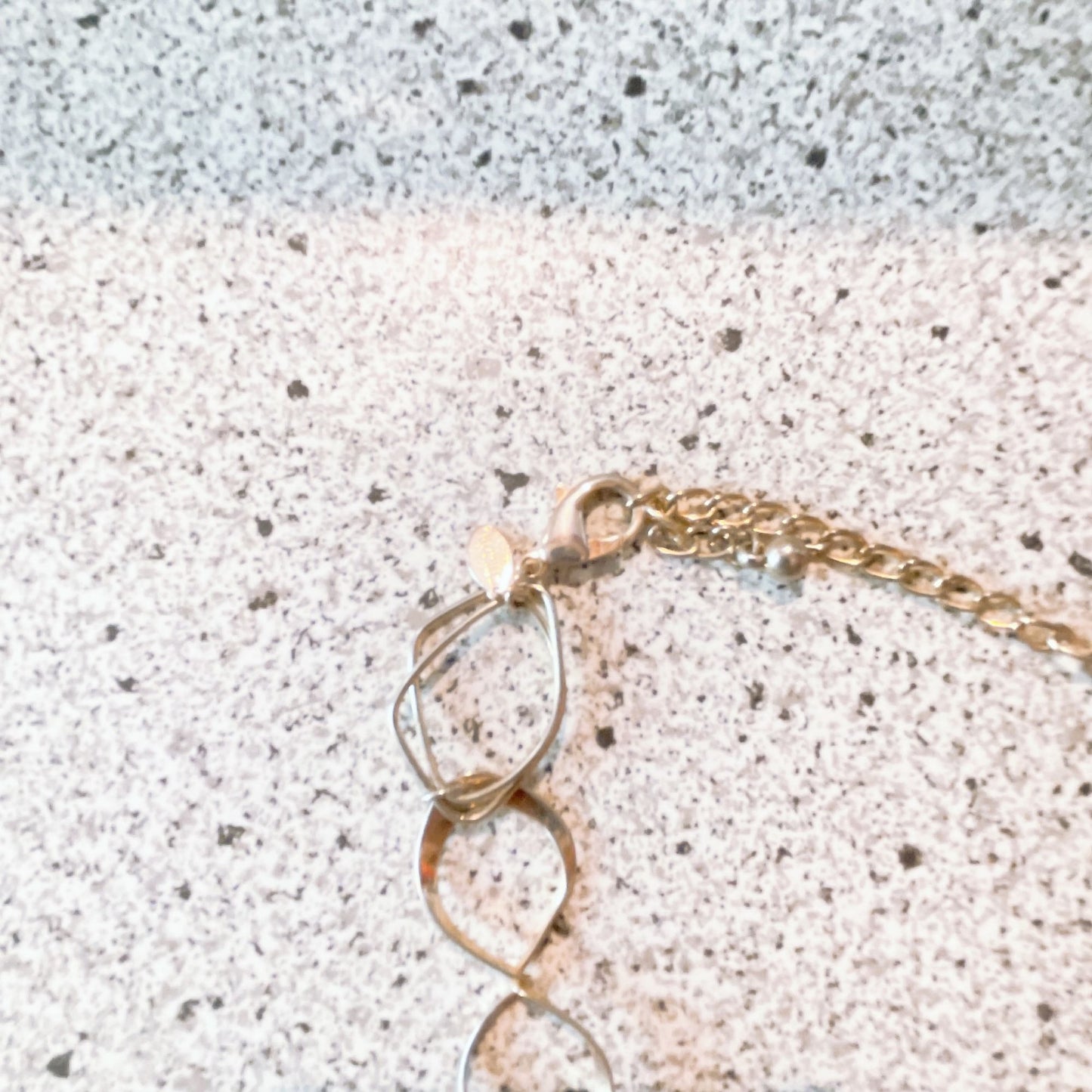 Chico's Silver Large Open Chain Link Necklace Long