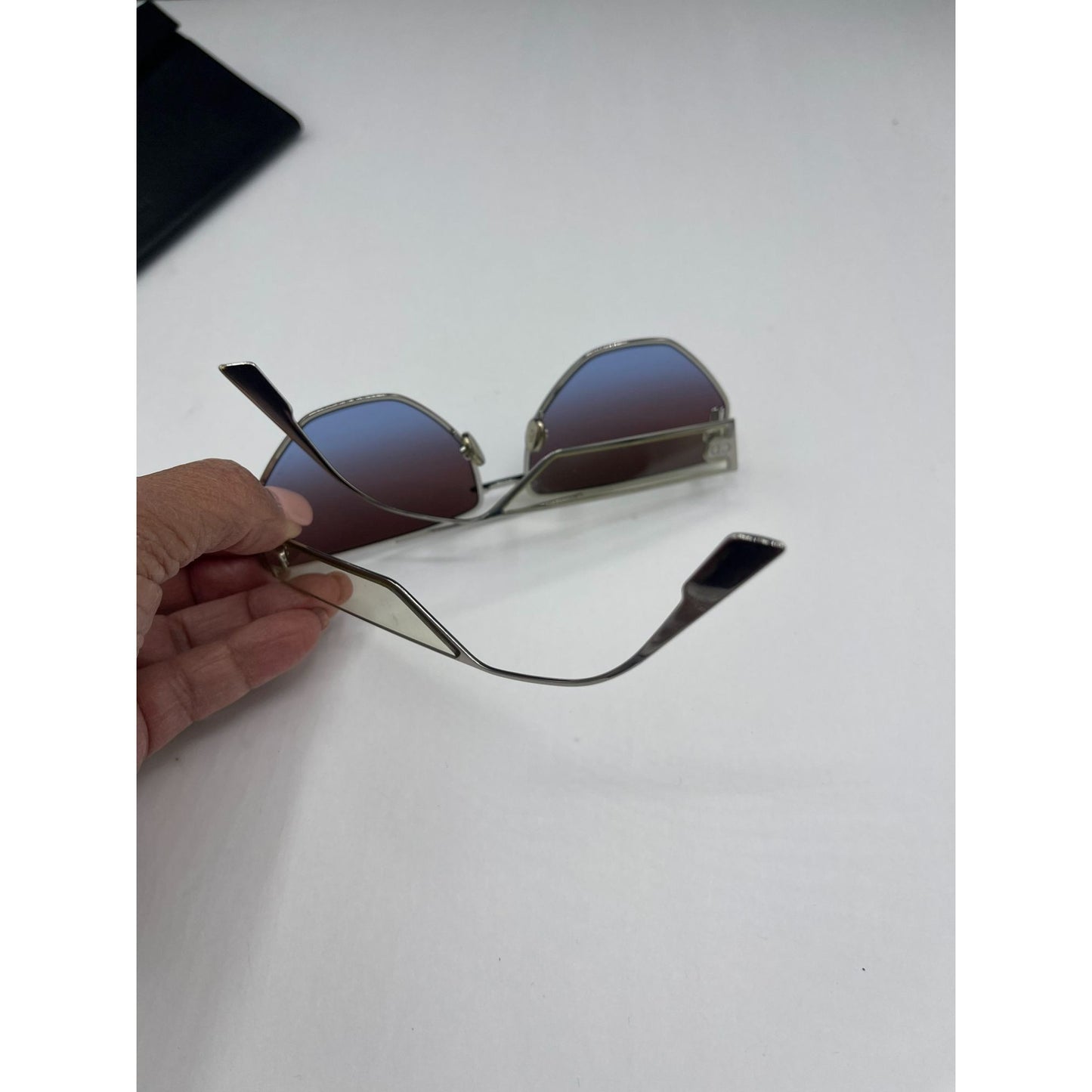 Christian Dior Clan 2 Aviator Sunglasses Silver