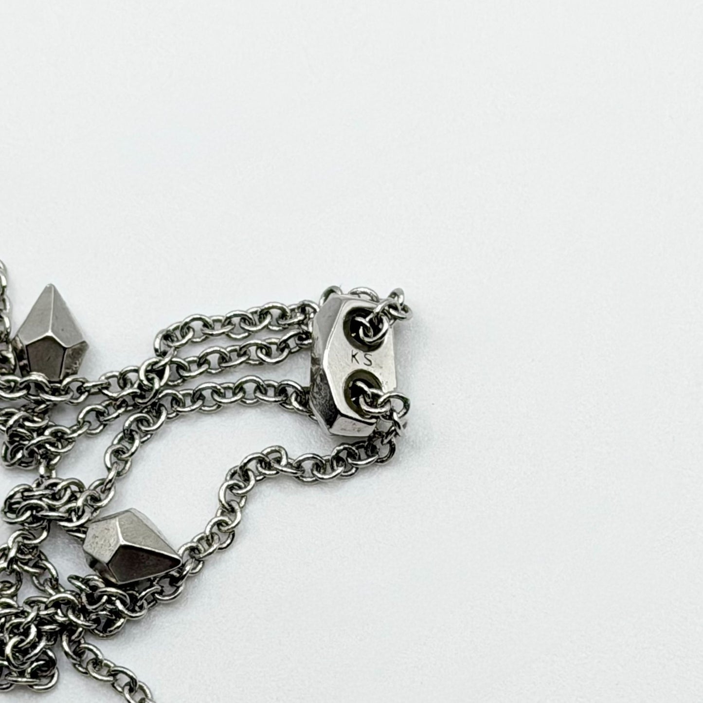 Kendra Scott Debra Choker Adjustable Necklace Silver Tone With Iridescent Stones