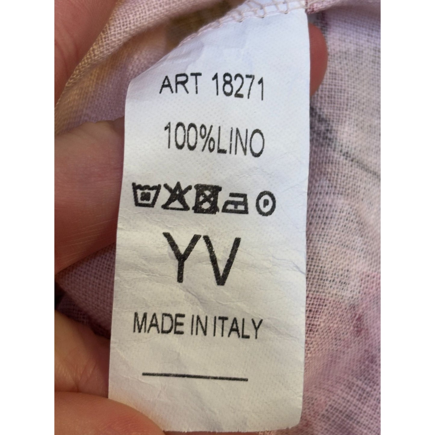 Made In Italy Vintage Italian Floral Linen Dress Sleeveless Square Neck M\L