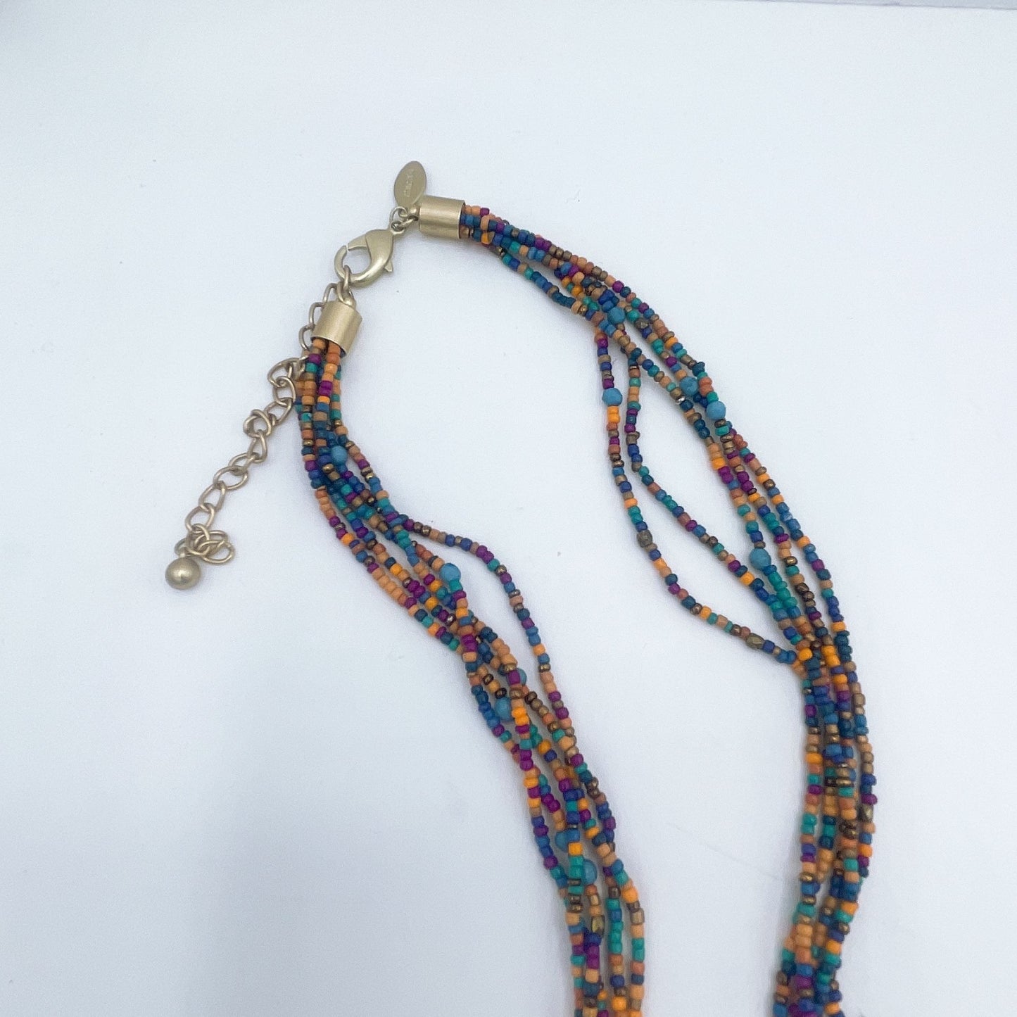 Chico's Multi Color Beaded Necklace Long