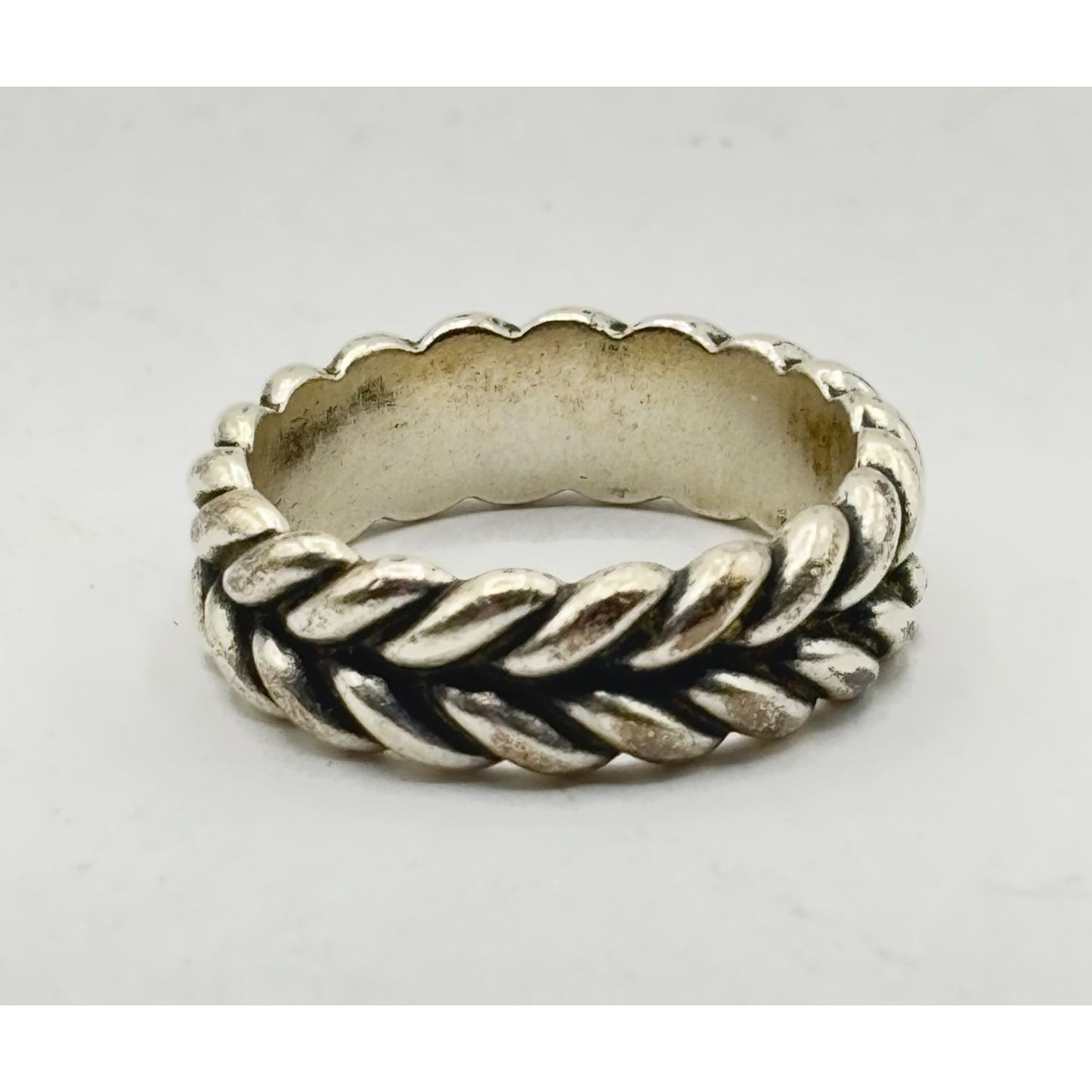 James Avery Sterling Silver Braided Band Ring Size 11.75