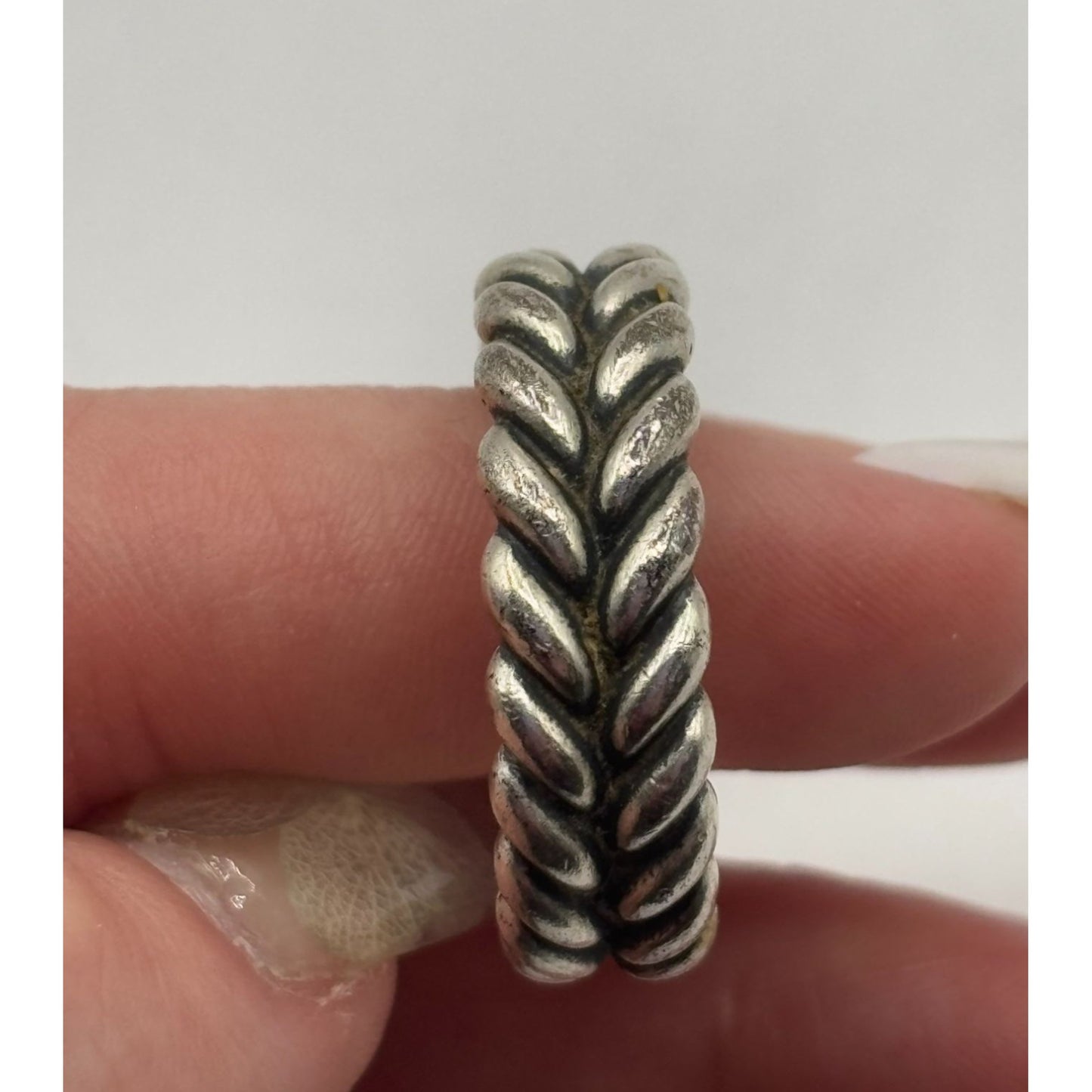 James Avery Sterling Silver Braided Band Ring Size 11.75