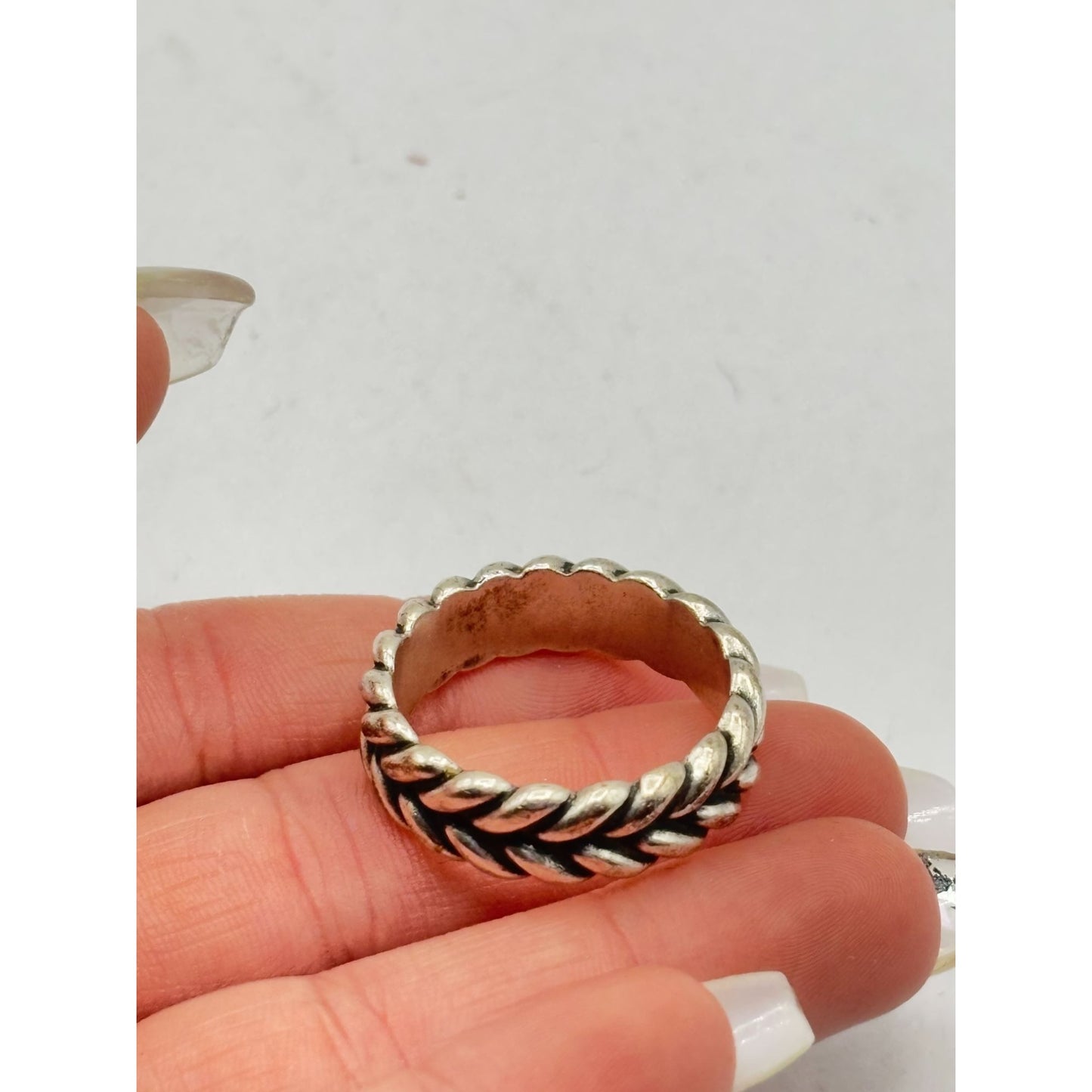 James Avery Sterling Silver Braided Band Ring Size 11.75