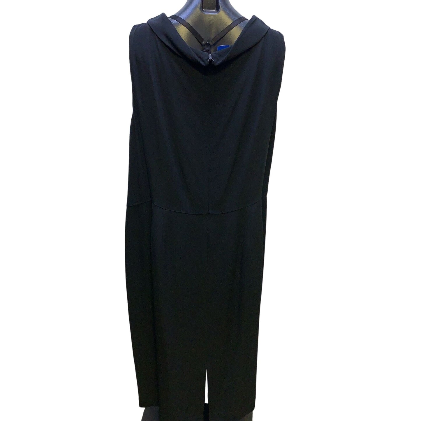 *Lafayette 148 Black Draped Collar Cocktail Dress Size 22