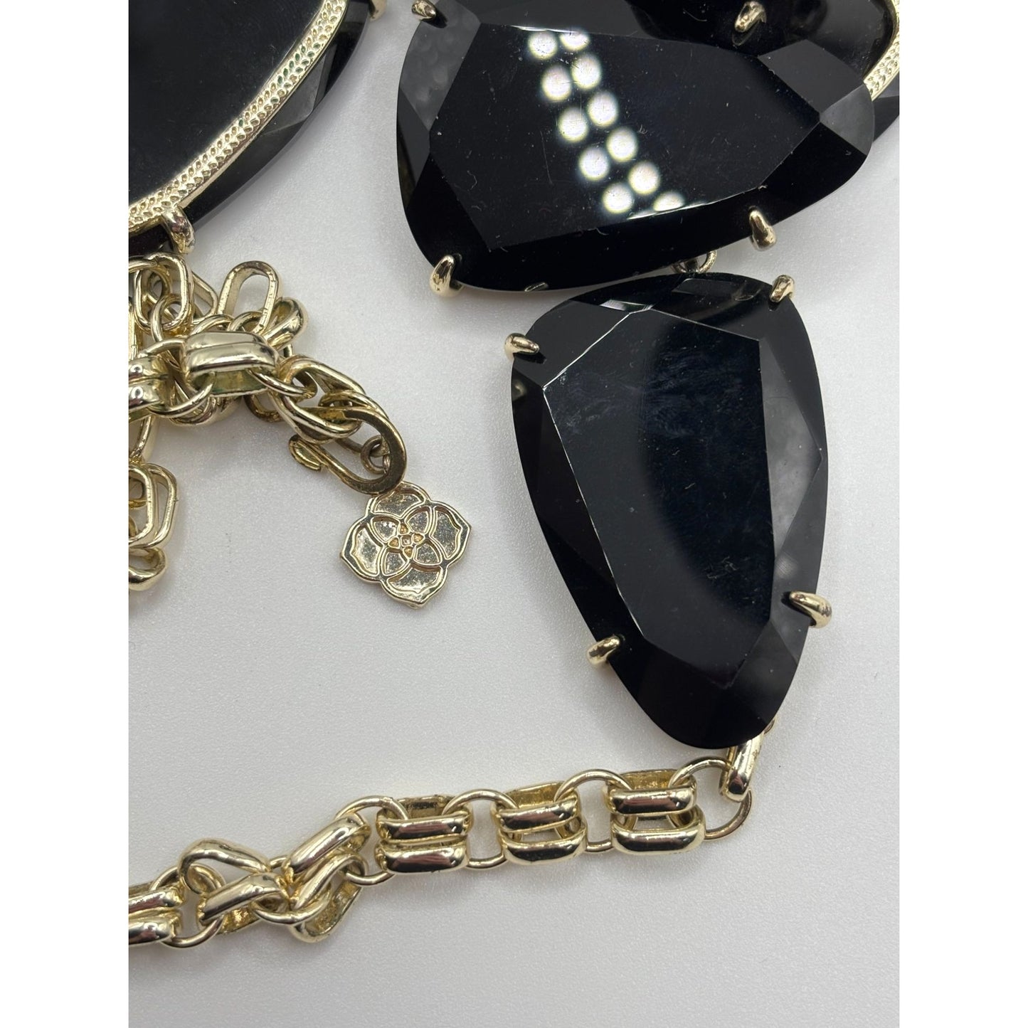 Kendra Scott Marlow Statement Necklace Black & Gold