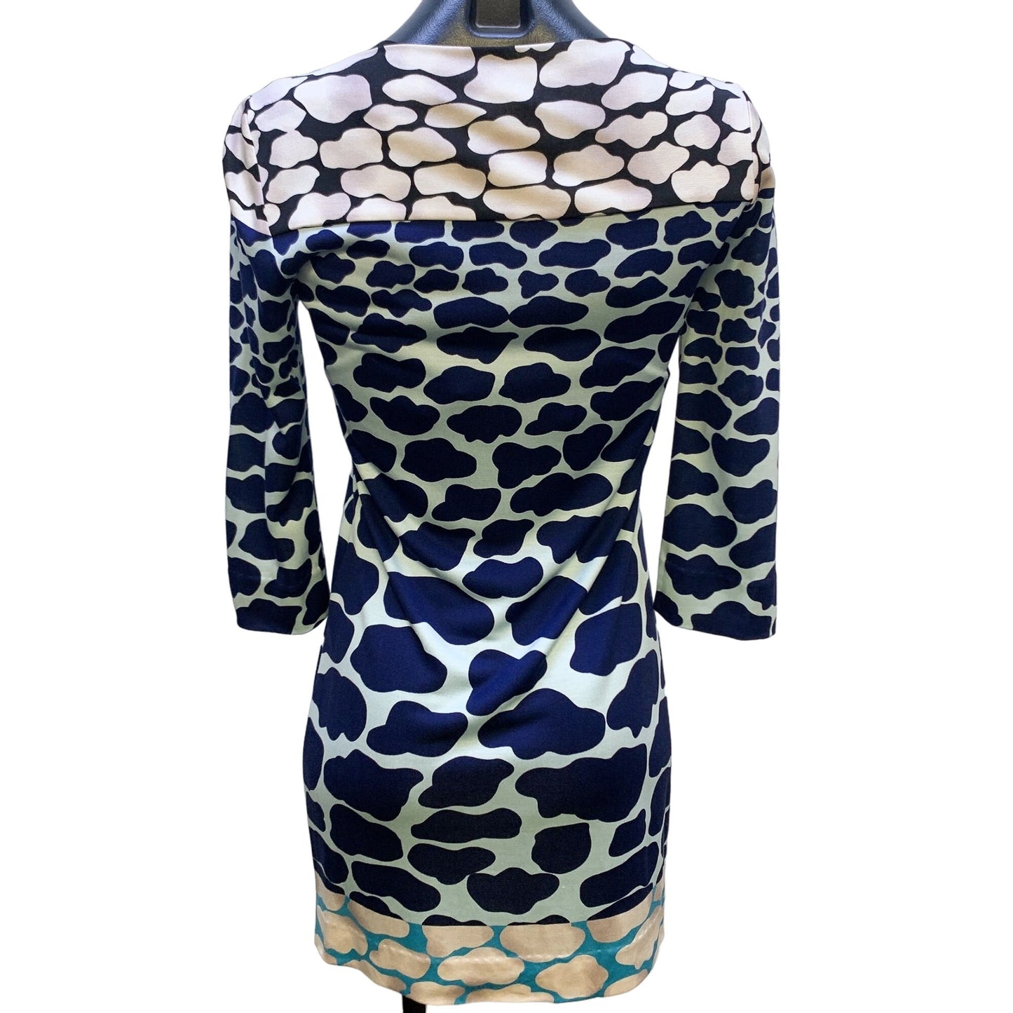*Diane Von Furstenberg Blue & Pink Print Dress Size 2