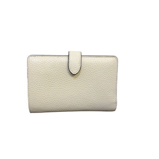 Kate Spade New York White Leather Wallet With Snap Closure
