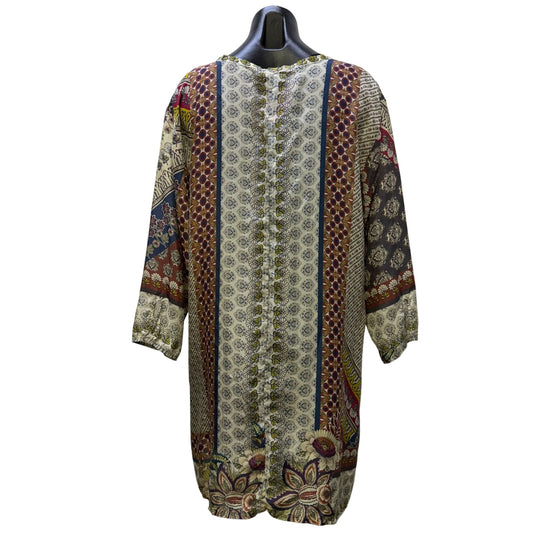 Johnny Was Multi-Color Floral Print Tunic Blouse XL