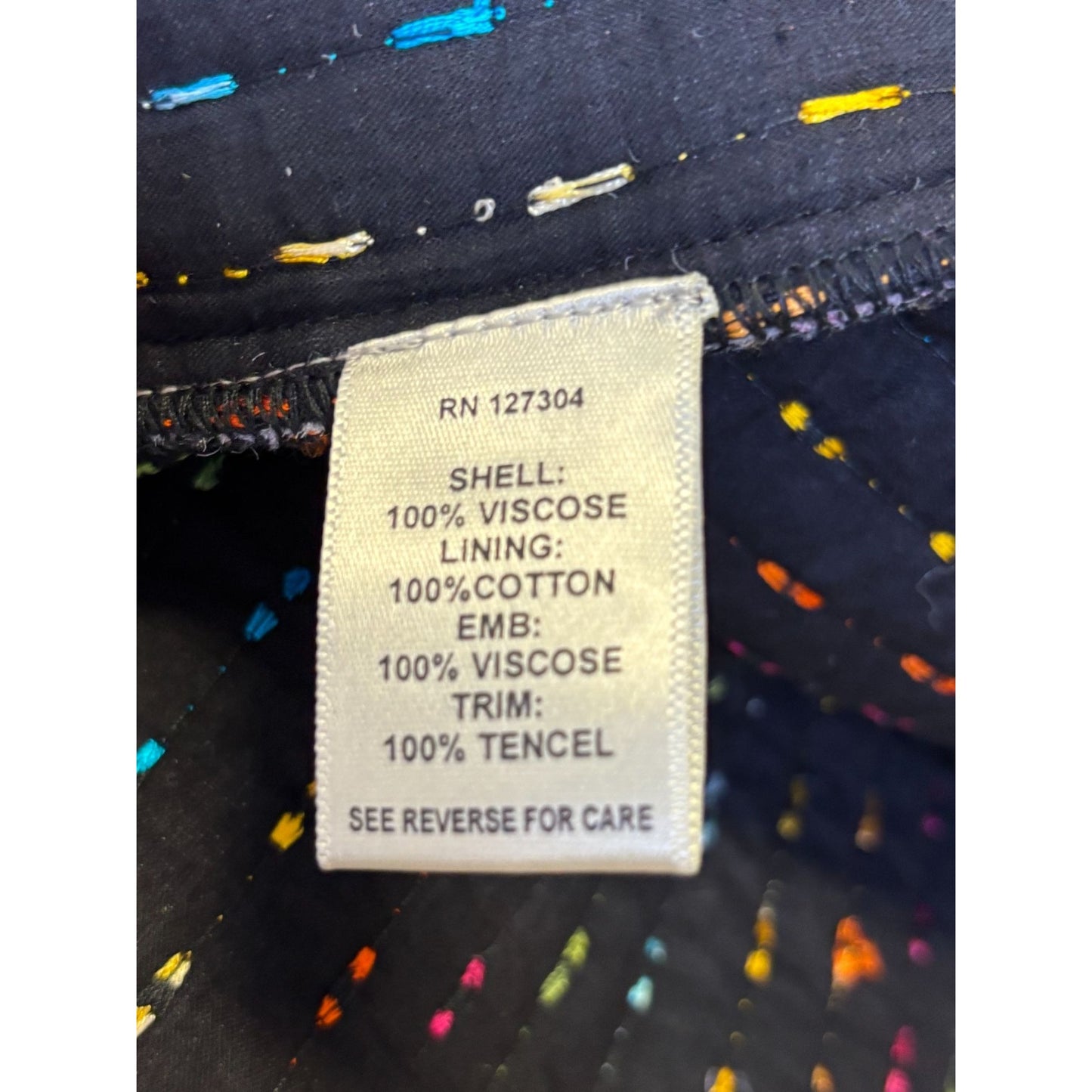 John Mark Patchwork Quilted Jacket Multi-Color Open Front Lightweight XL