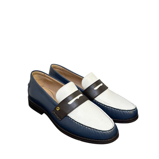 Cole Haan Loafers Navy & White Leather Size 7.5