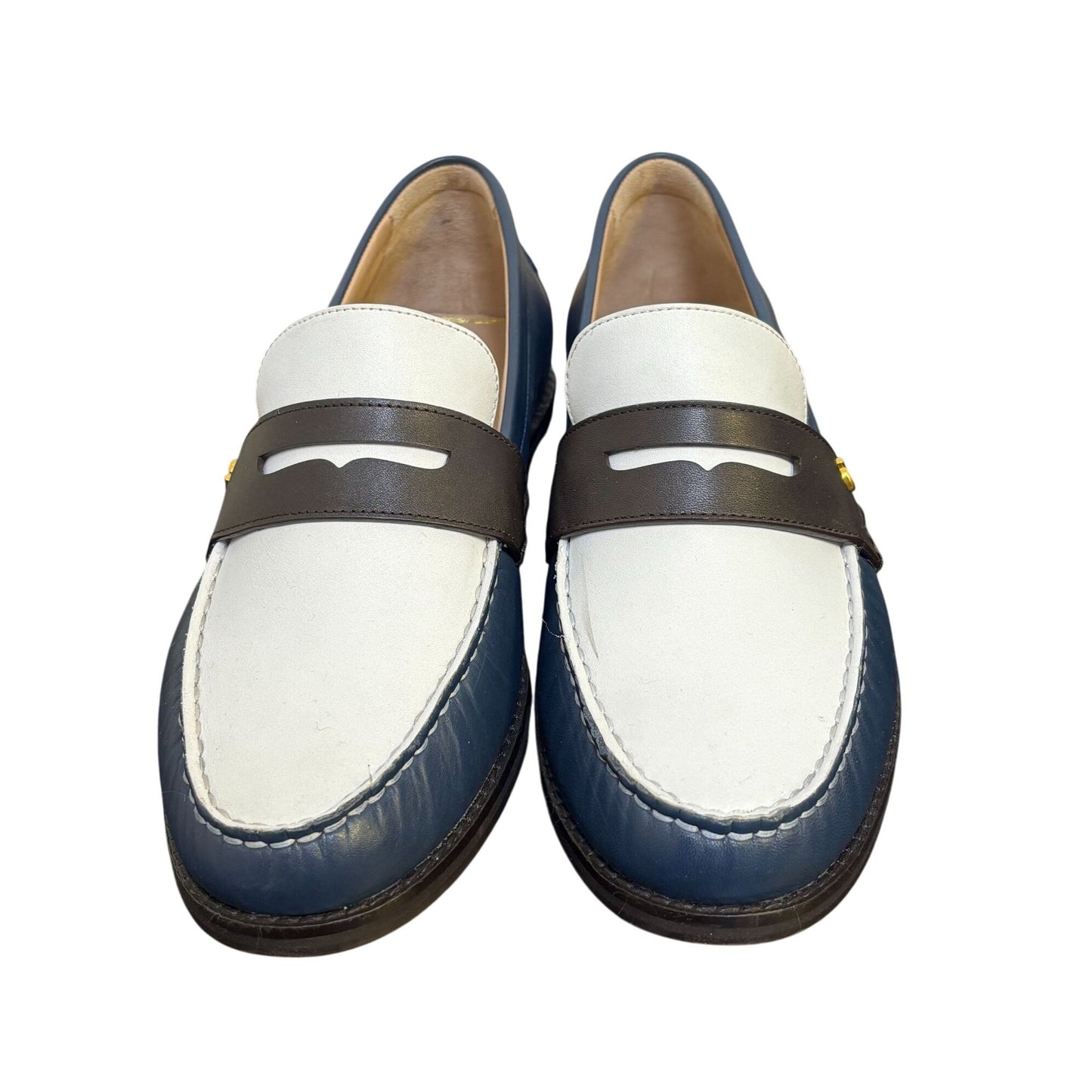 Cole Haan Loafers Navy & White Leather Size 7.5