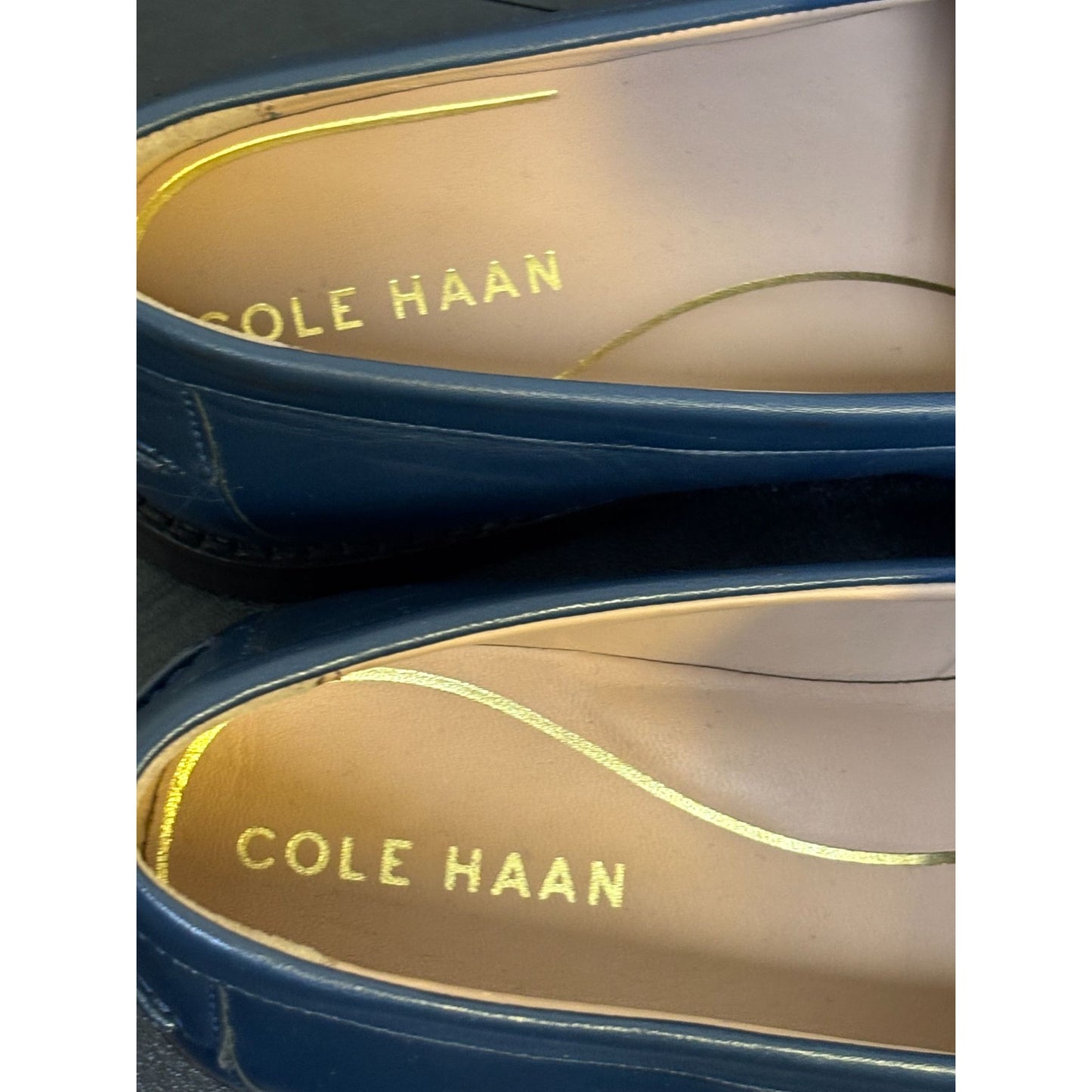 Cole Haan Loafers Navy & White Leather Size 7.5