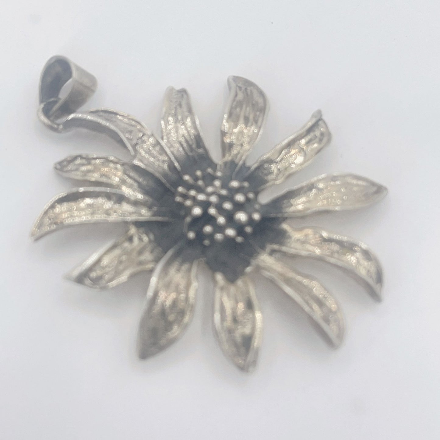 *.925 Sunflower Necklace Pendant 2"