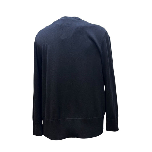 St. John Twin Sweater Set Black & Red Floral Print S/M 2p