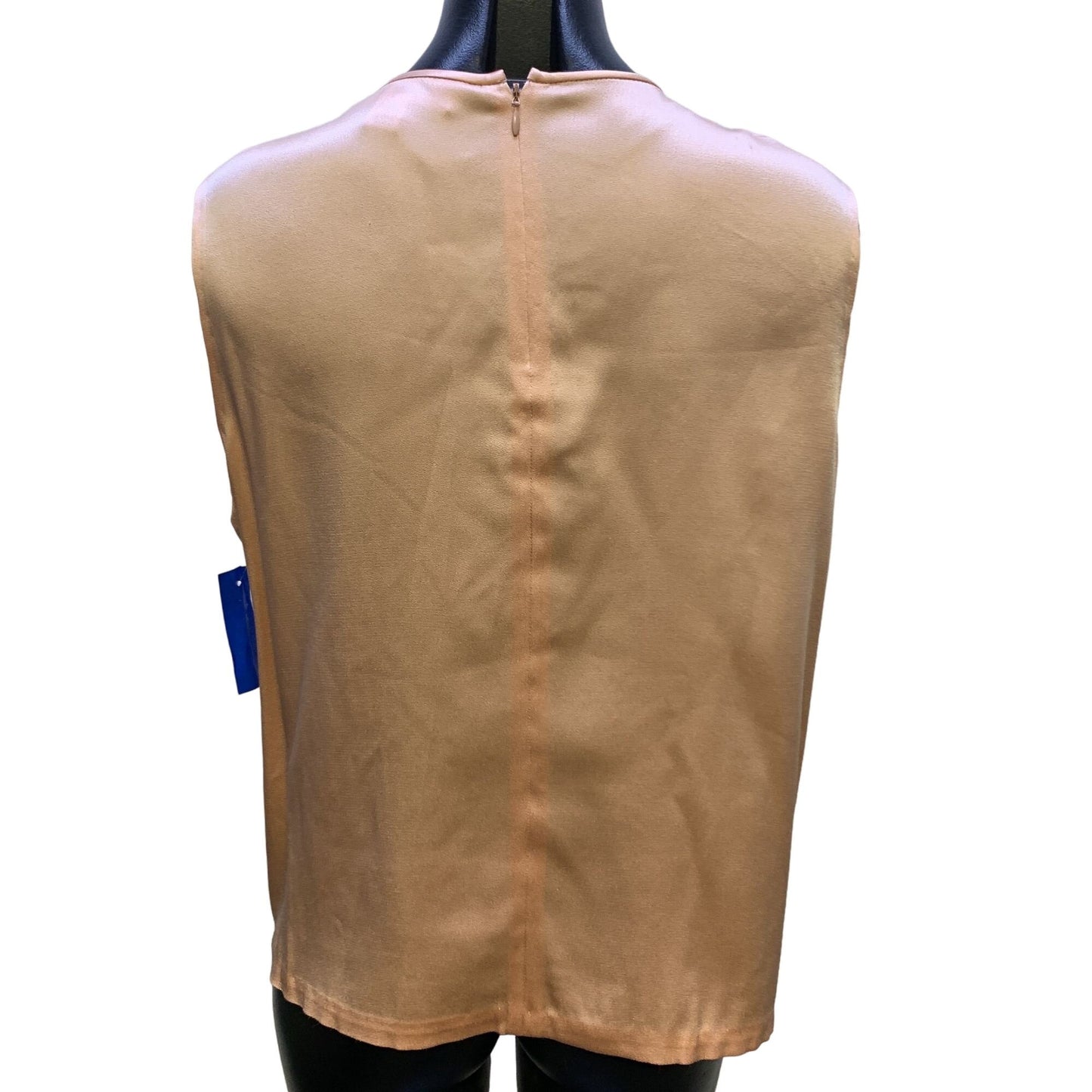 *Diane Von Furstenberg Silver & Peach Sequin Blouse Large