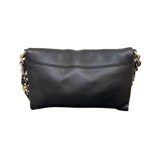 Kate Spade Black Leather Crossbody Bag With Gold Strap