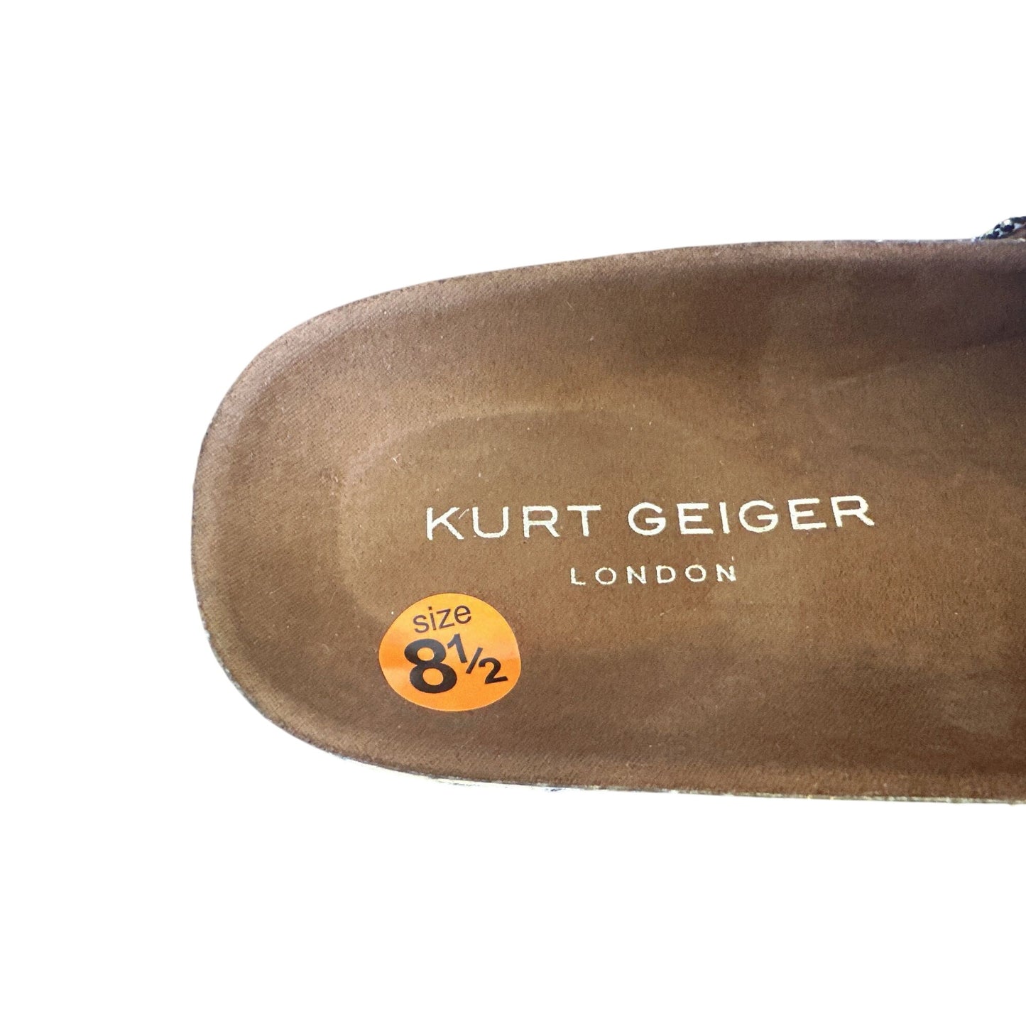 Kurt Geiger Gold rhinestone Platform Sandals W/ Embellished Eagle Detail Size 8.5