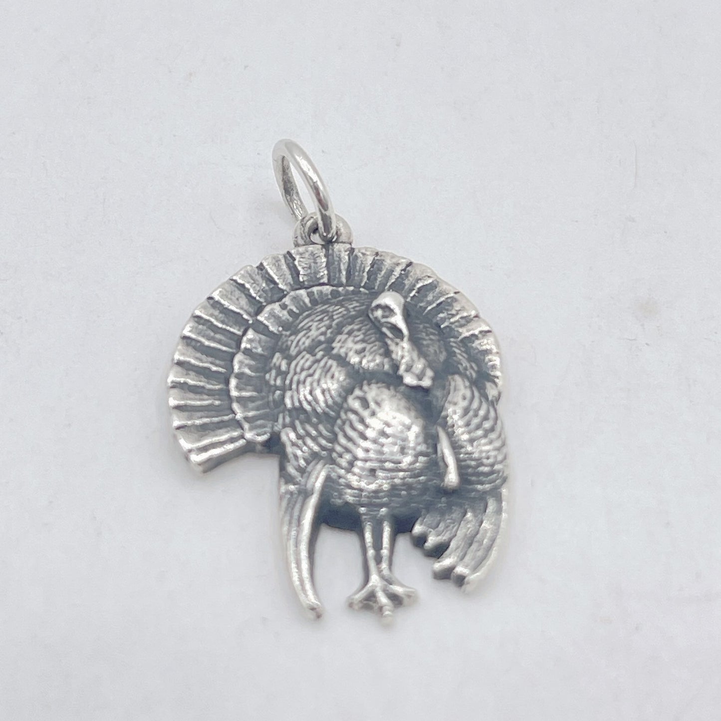 Rare Retired Texas Name Brand Designer 925 Silver Detailed 3D Turkey Charm Large