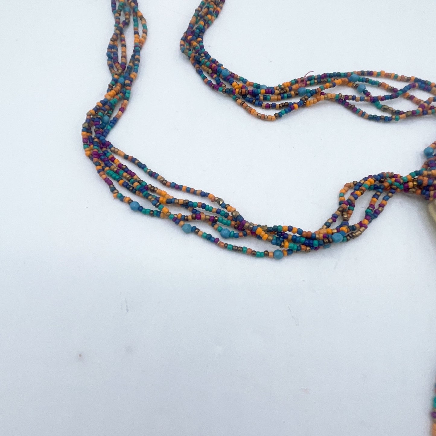 Chico's Multi Color Beaded Necklace Long