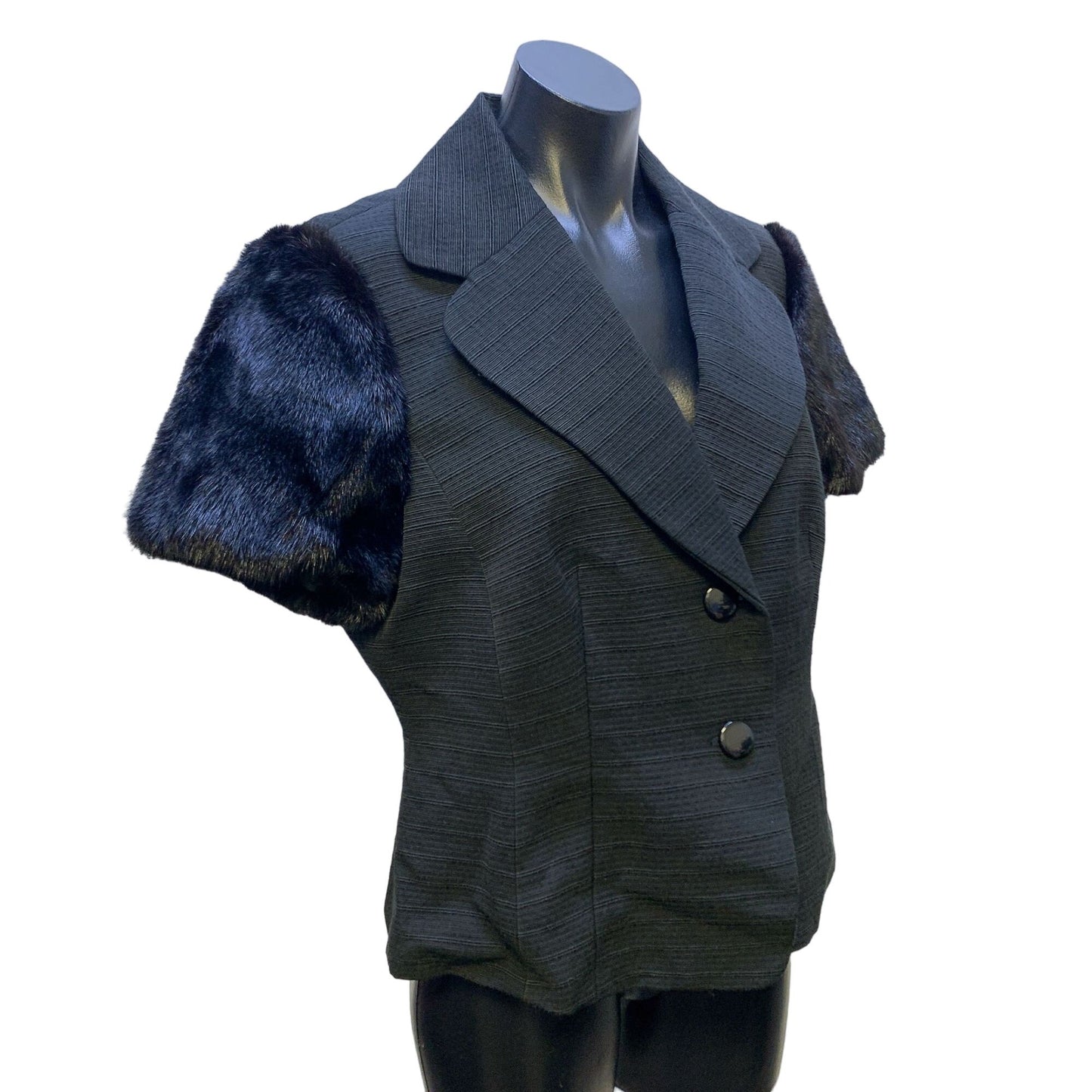 *Badgley Mischka Black Vintage Jacket Medium