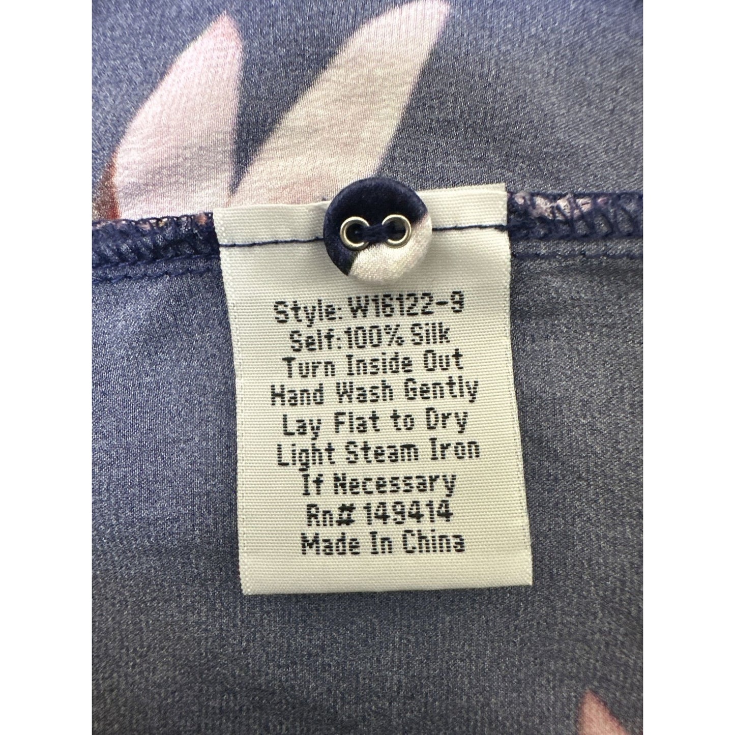 Johnny Was Silk Floral Button-Up Blouse w/Ruffle Collar & Cuffs