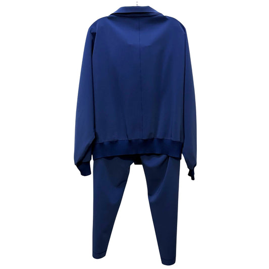 St. John 2 Pc Jacket & Pants Set Blue Size L