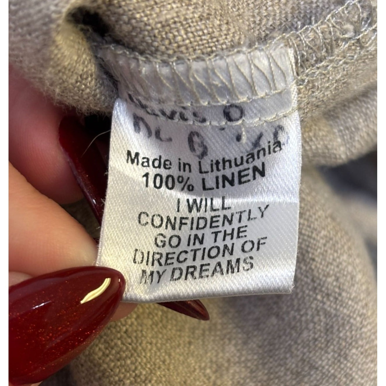 Flax Linen Sleeveless Tank Top Brown 2X