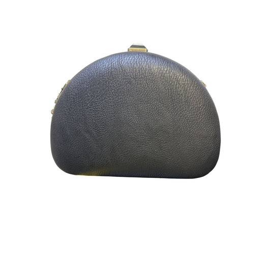 Mary Frances Beaded Horse w/Floral Details Black Leather Shoulder Purse