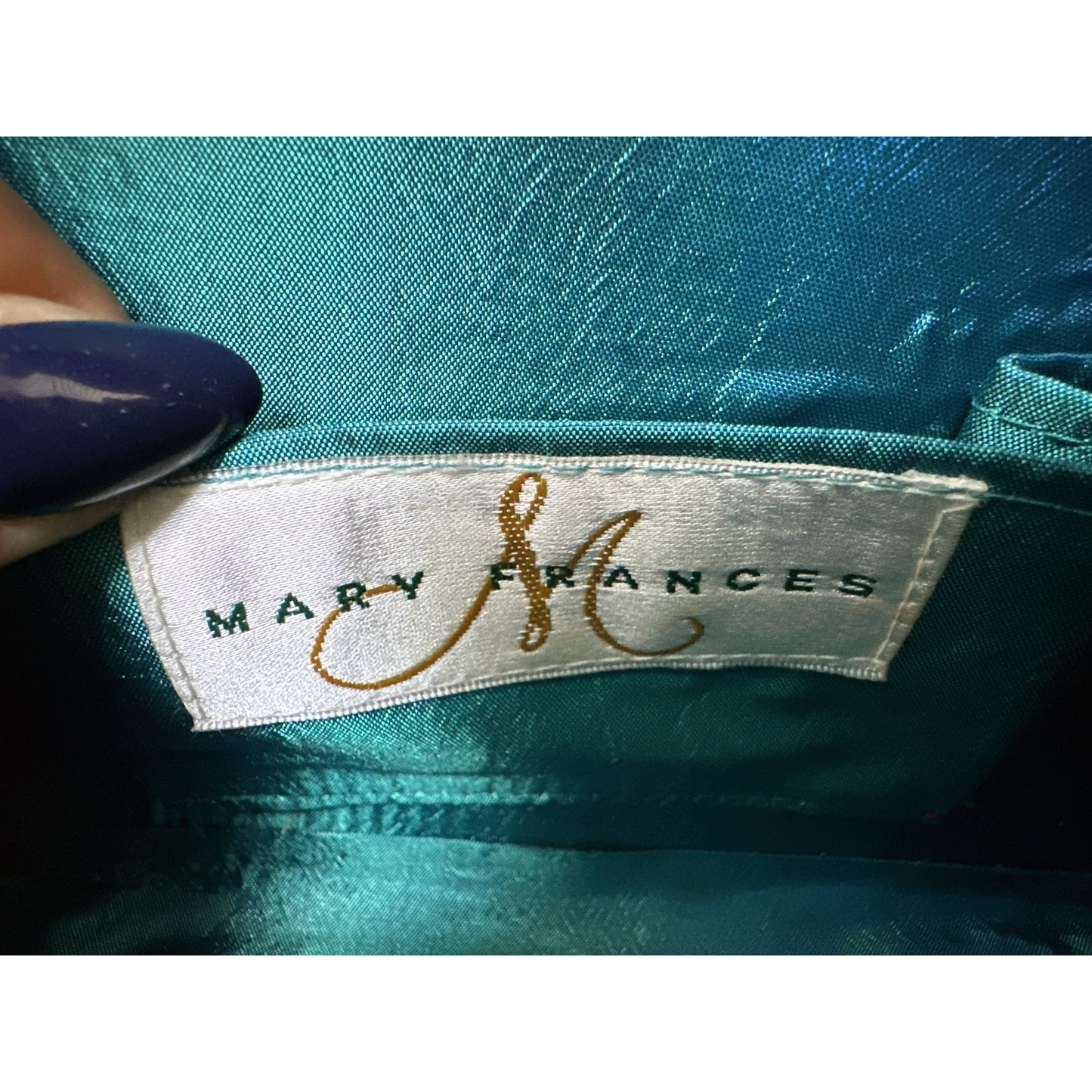 Mary Frances Beaded Horse w/Floral Details Black Leather Shoulder Purse