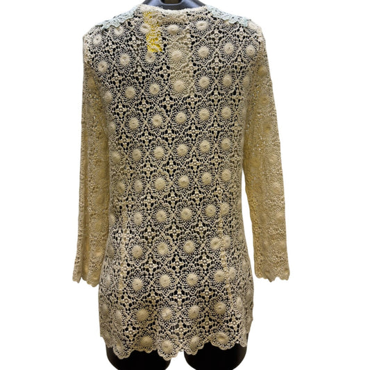 4 Love And Liberty Crochet Lace Button-Up Cardigans L
