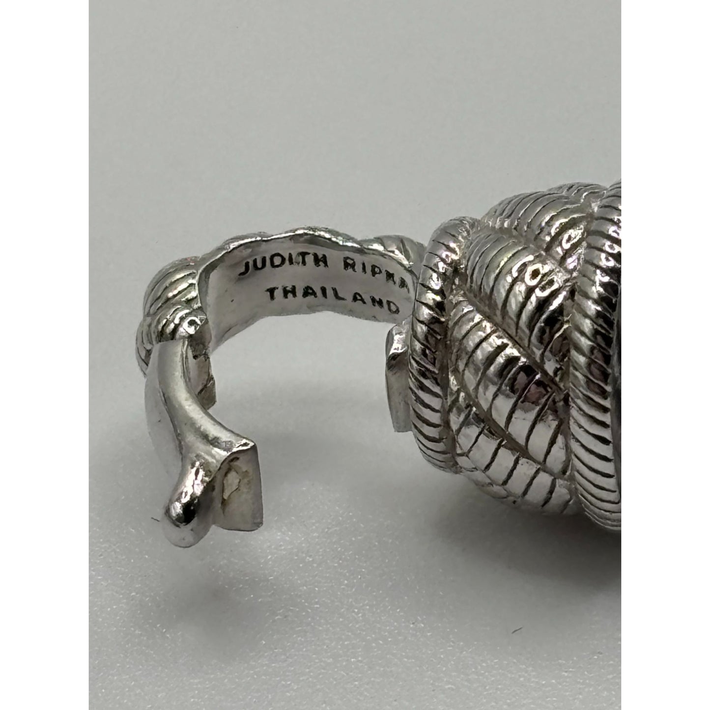 Judith Ripka 925 Sterling Silver Twisted Rope Necklace W/Convertible Cubic Zirconia Pendant