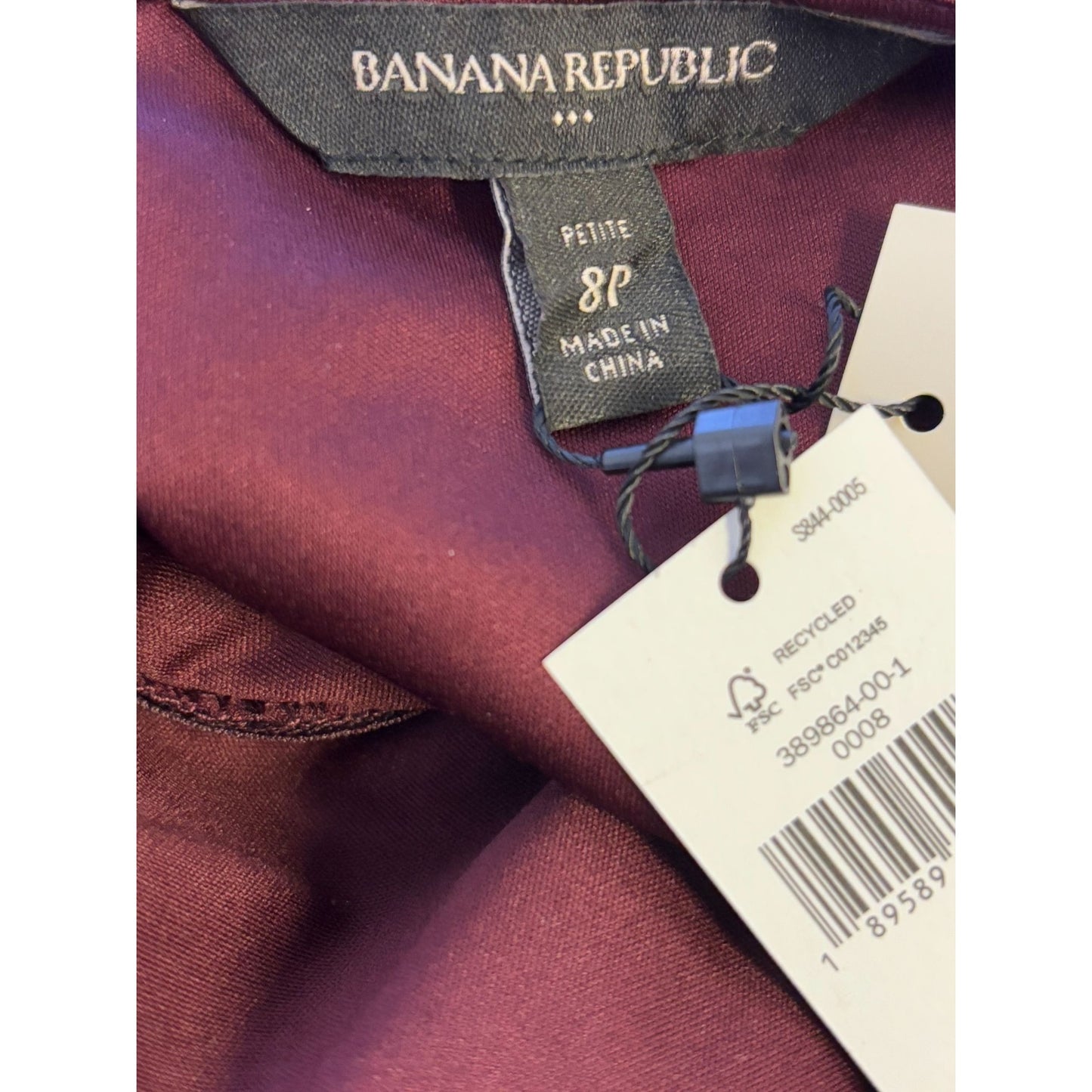 NWT Banana Republic Petite Lace Burgundy Dress 8P