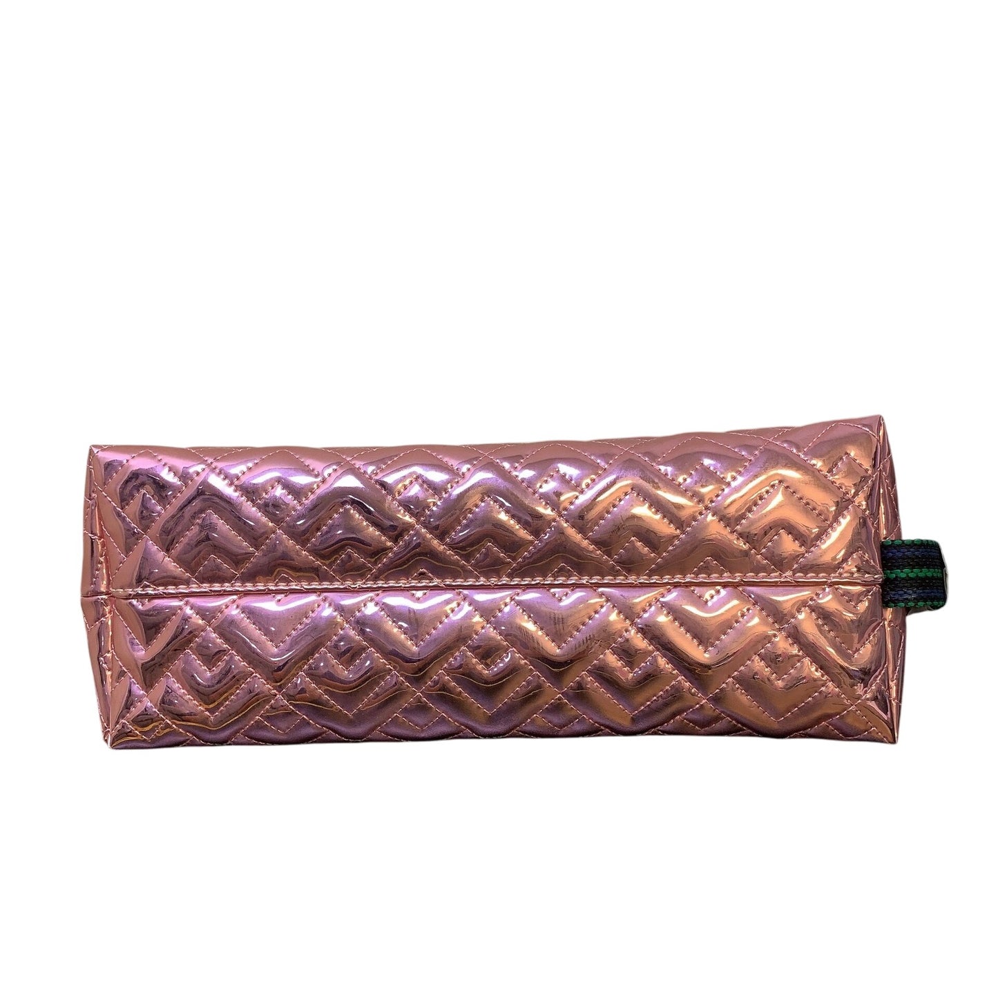 NWT Consuela Pink Metallic Quilted Cosmetic/Tool Bag With Zipper Closure