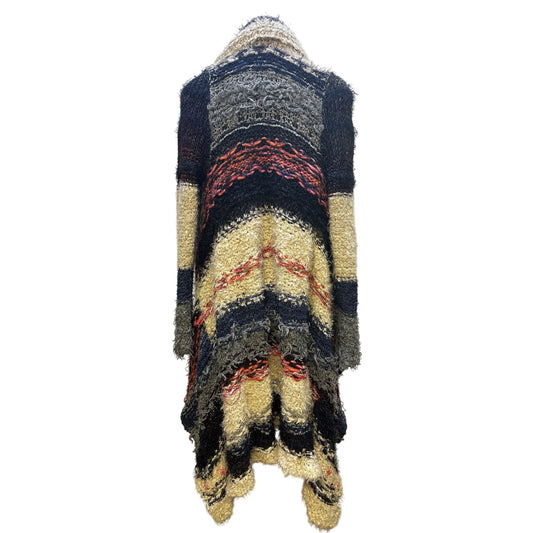 Free People Bohemian Open Front Knit Cardigan w/Patchwork Design Size S