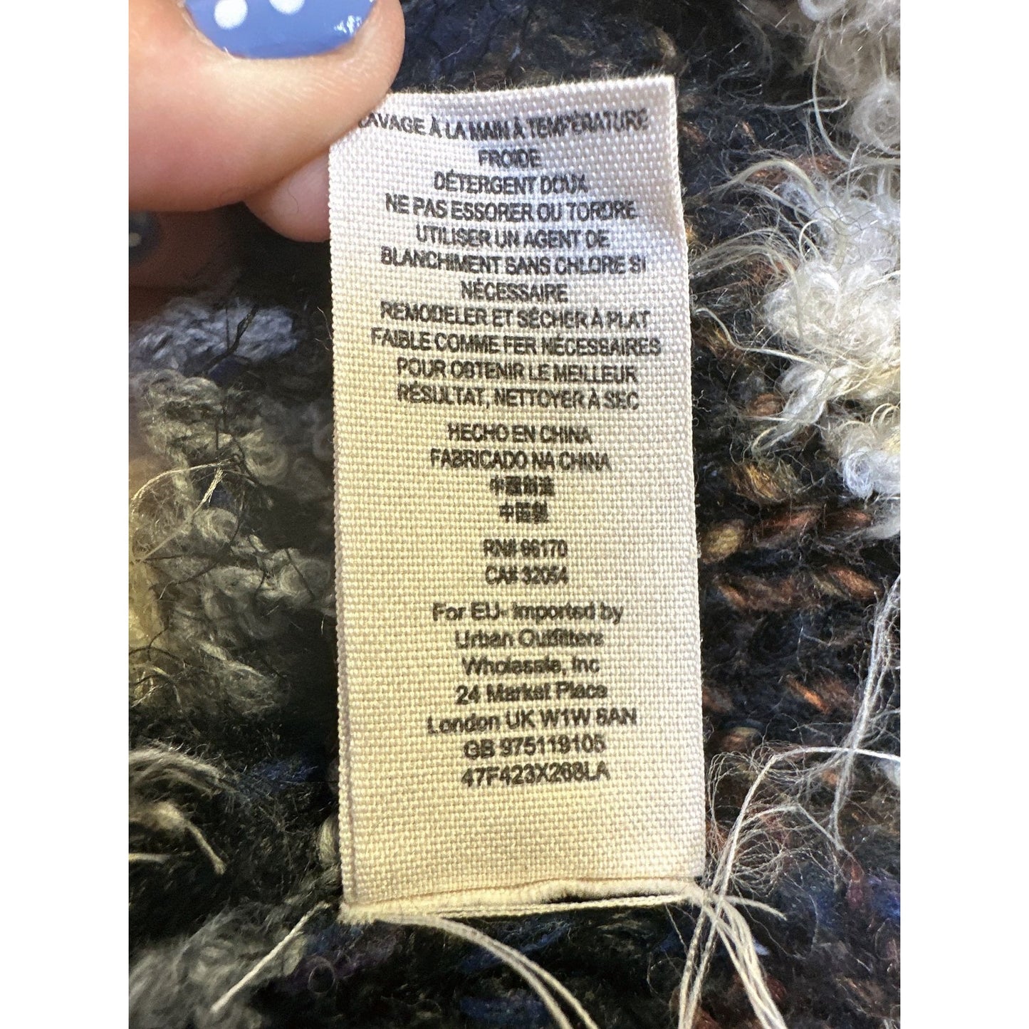 Free People Bohemian Open Front Knit Cardigan w/Patchwork Design Size S