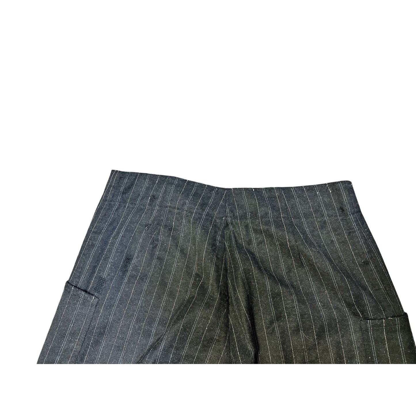 Magnolia Pearl Black Wool Pinstripe Wide-Leg Pants