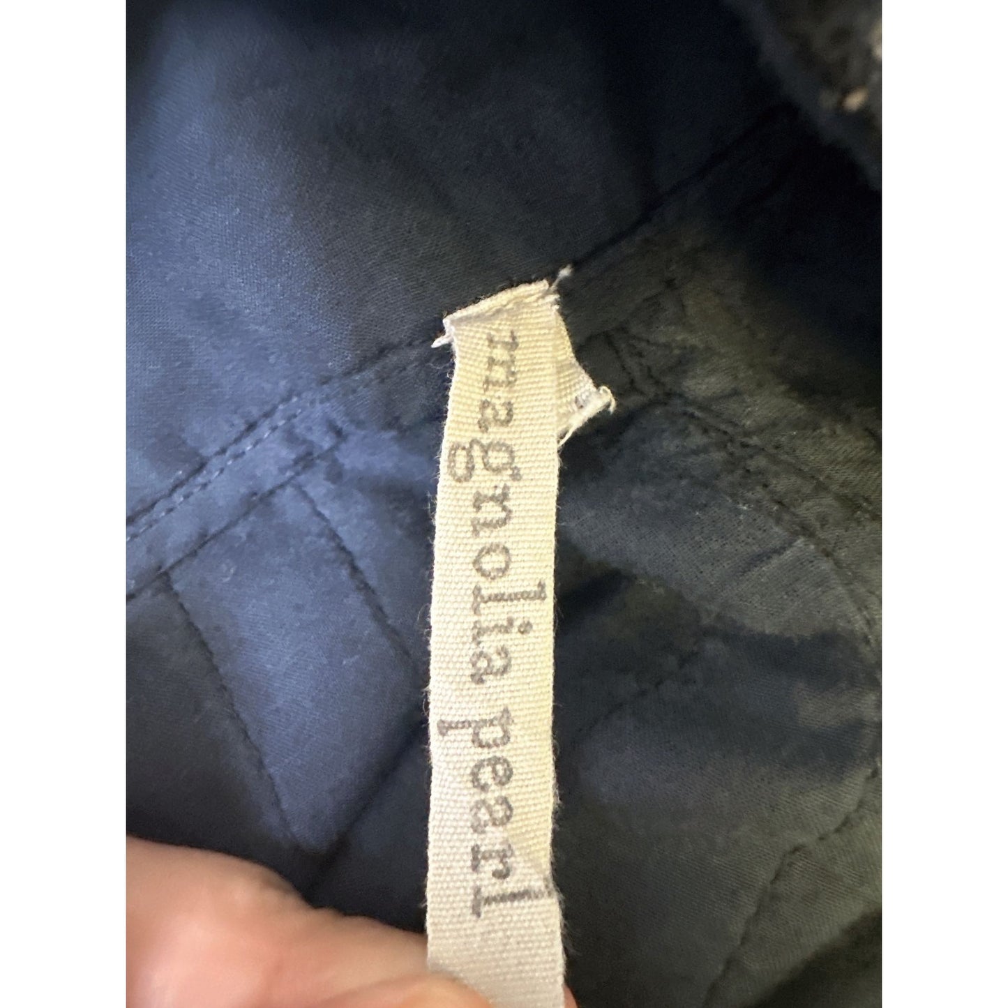 Magnolia Pearl Black Wool Pinstripe Wide-Leg Pants