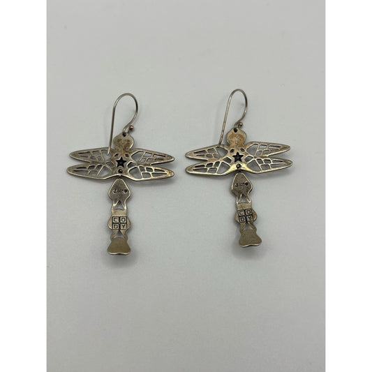 Cody Sanderson For Relios 925 Sterling Silver Gemstone Dragonfly Earrings