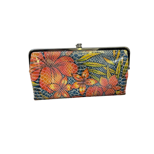 NWT Hobo Floral Print Double Frame Wallet With Snap Closure