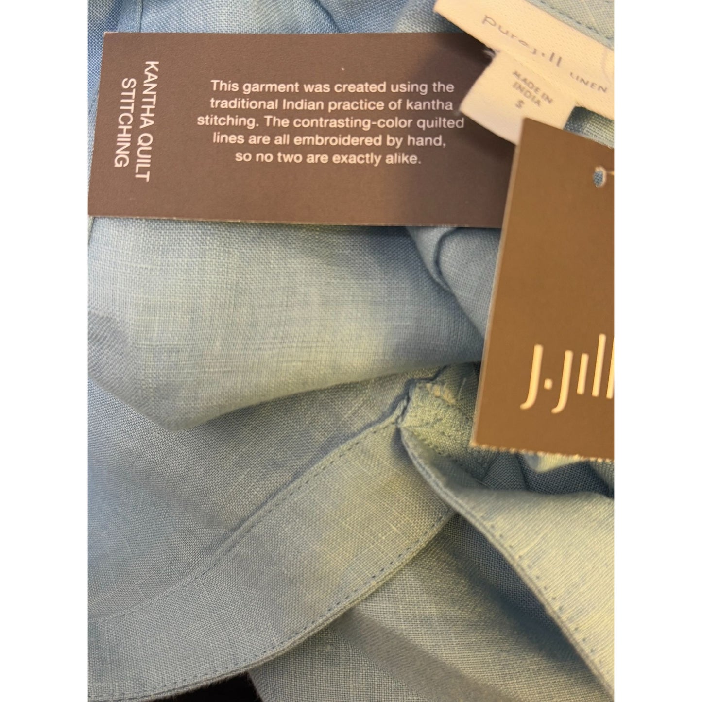 J. Jill Pure Jill Linen Sleeveless Maxi Dress Blue S